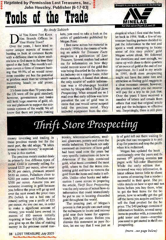 Page 1 of Sabisch's Review, July 2003